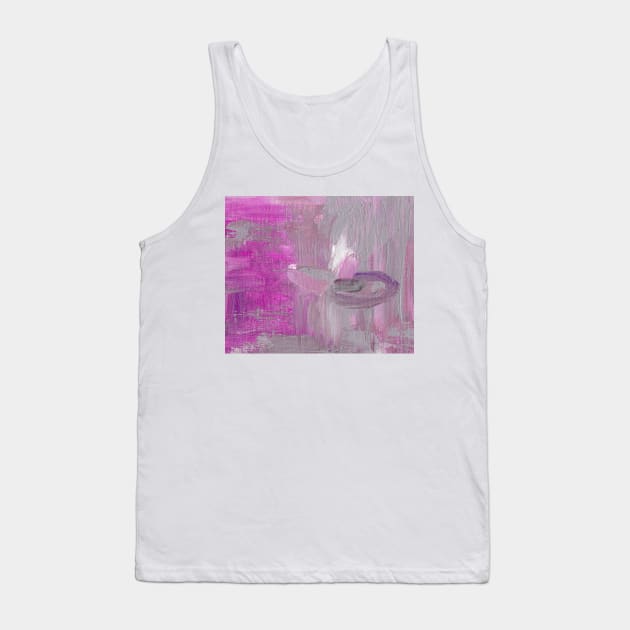 Abstract Oil Painting 3c1 Ametyst Fuchsia Lilac Tank Top by Go Abstract Art